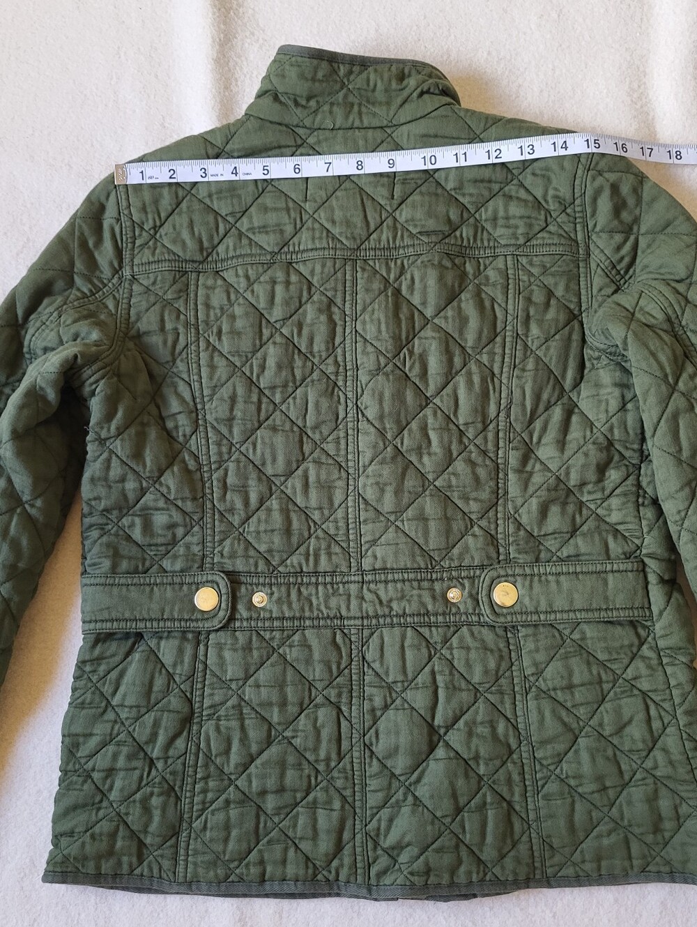 J. Crew Quilted Cotton Chore Jacket Womens Size XS Cotton Olive Green - Picture 11 of 16